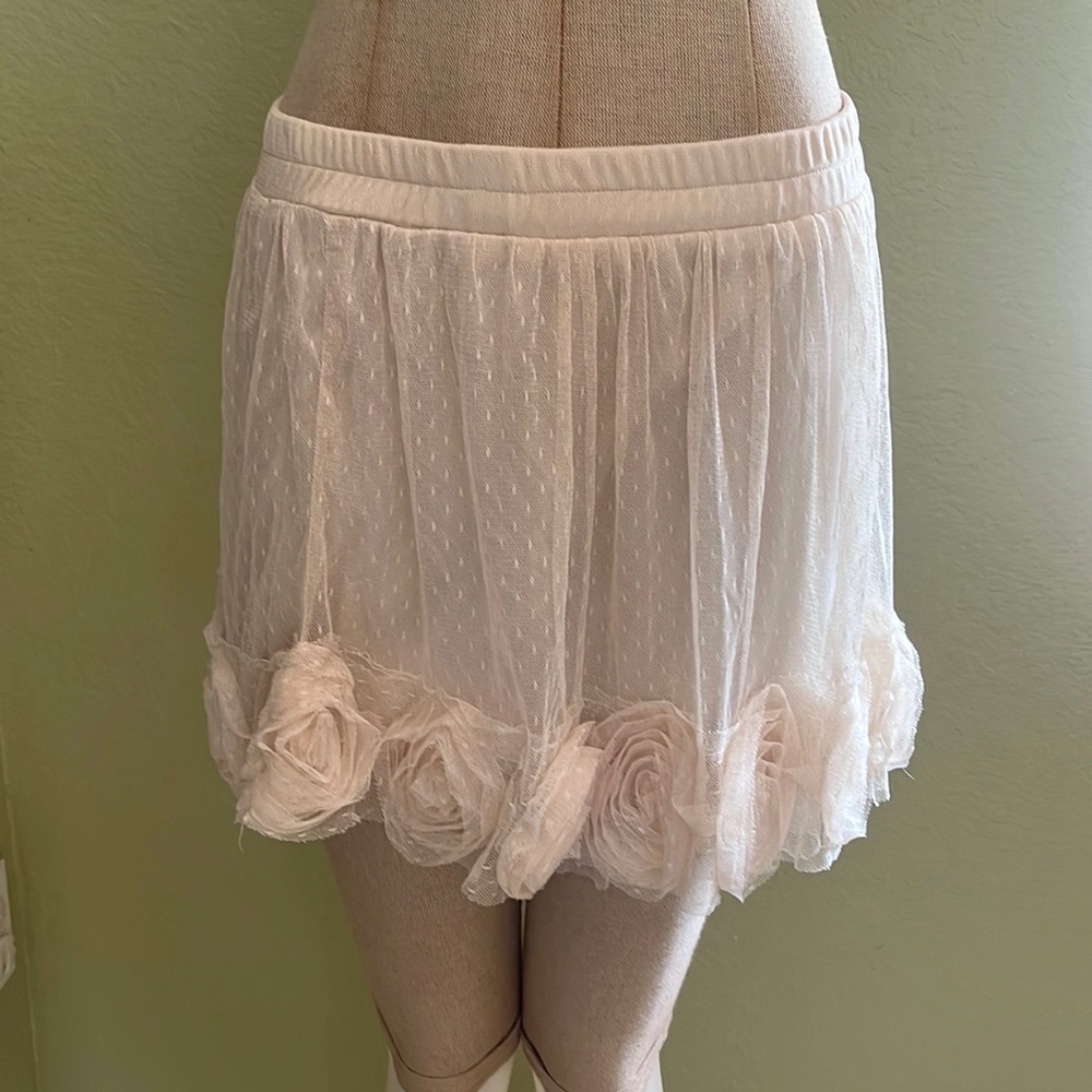 Mesh mini skirt